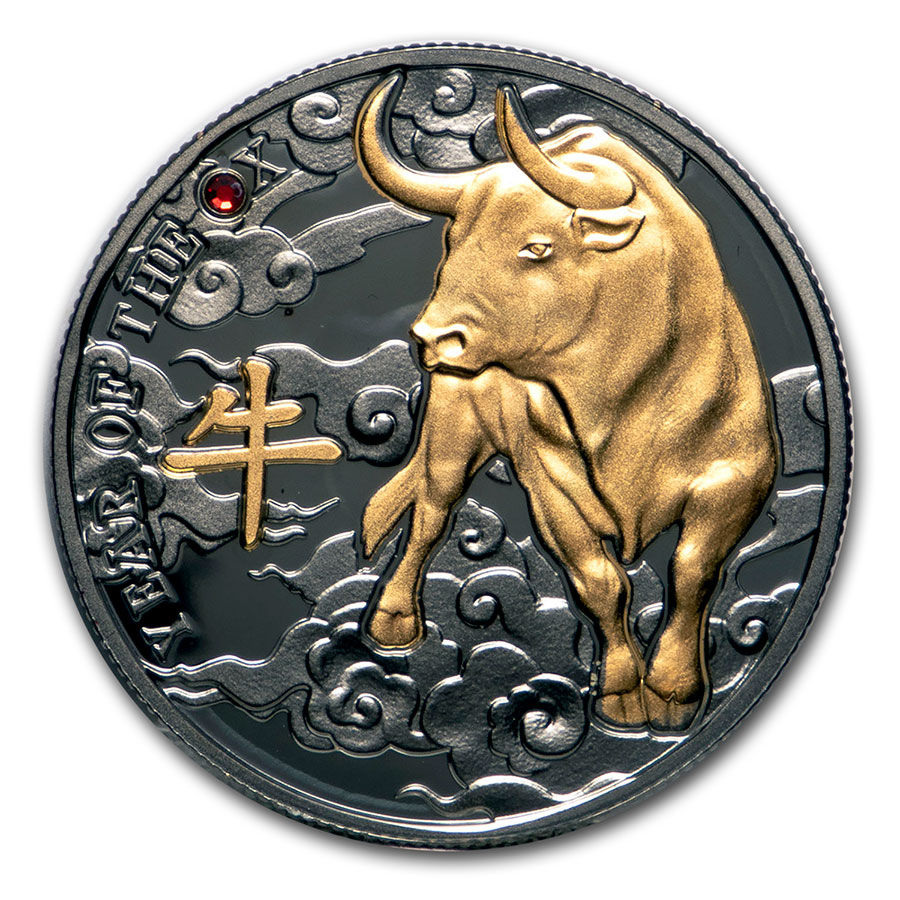 YEAR OF THE OX TIME TO WIN 2021 1 oz Pure Silver Proof Coin Cameroon